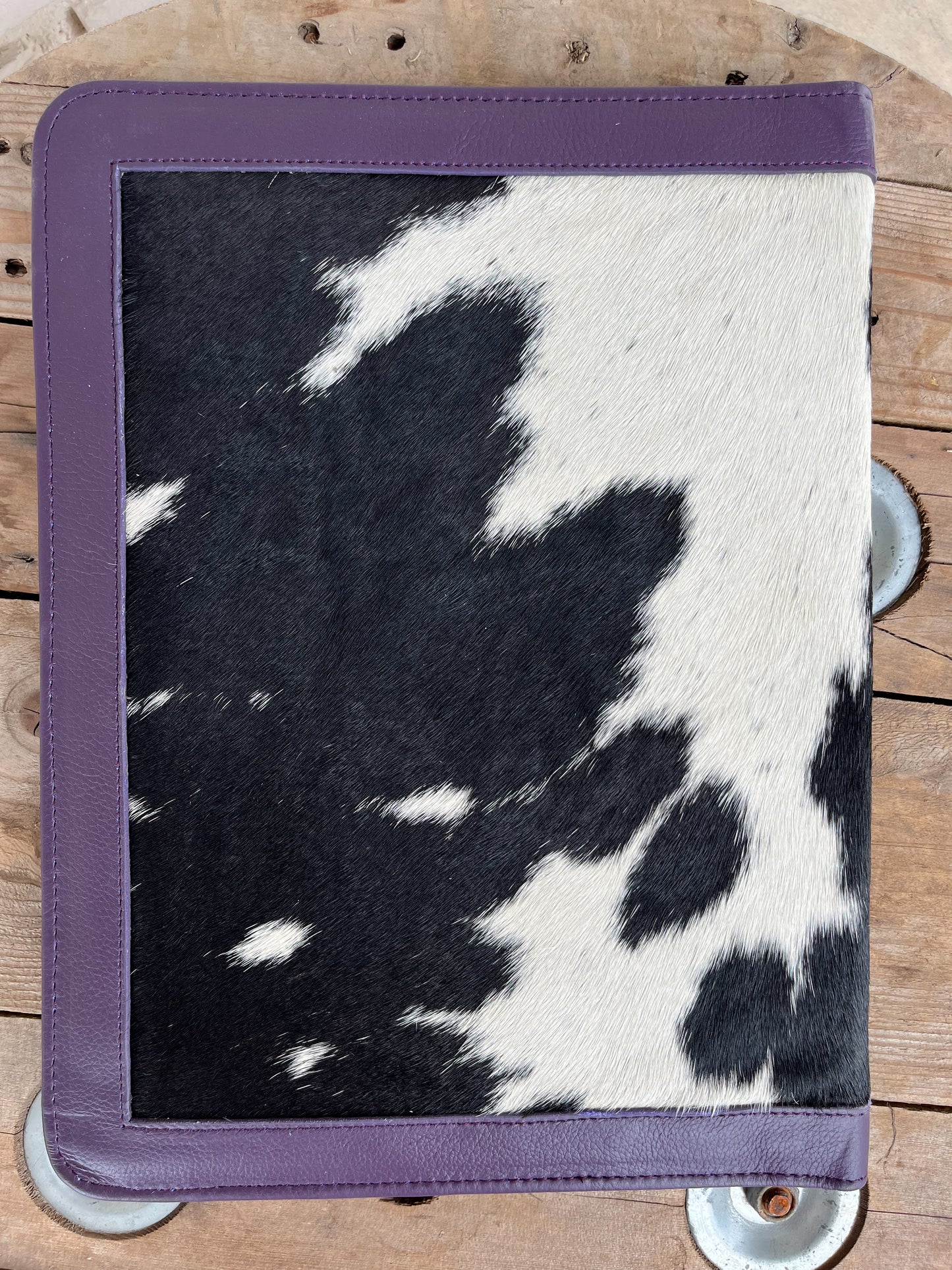 Cowhide + Purple Leather Planner (2)