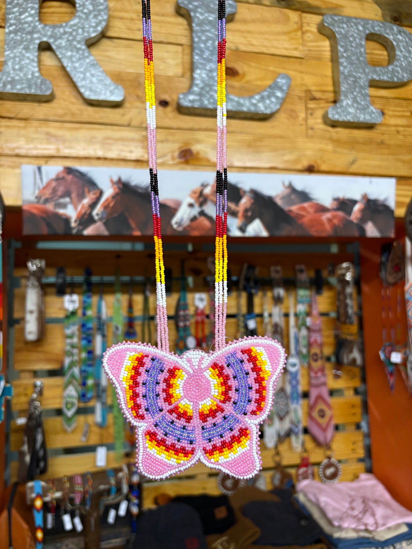 Butterfly Beaded Necklace