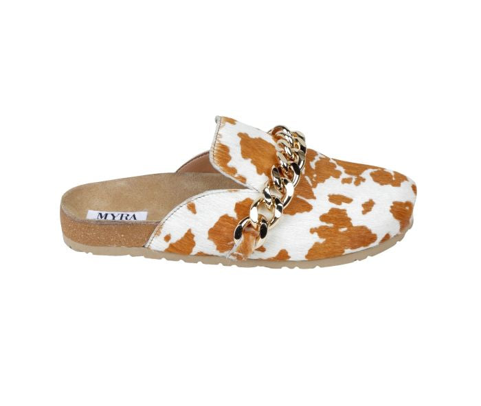 Cowprint on Cowhide Sandals