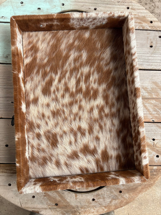 Cowhide Tray - Decor- Medium