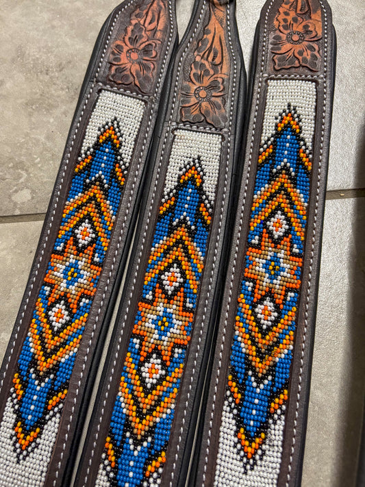 Orange Crush Beaded Dog Collar