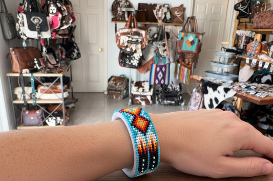 Leather Bead Cuff