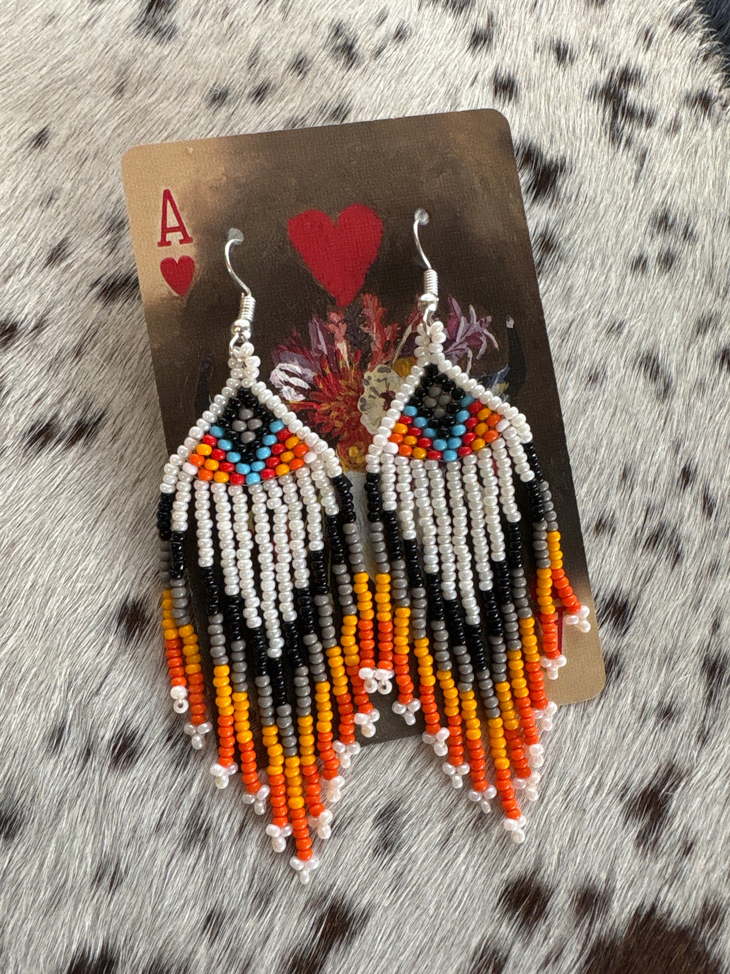 Beaded Earrings- bison matching