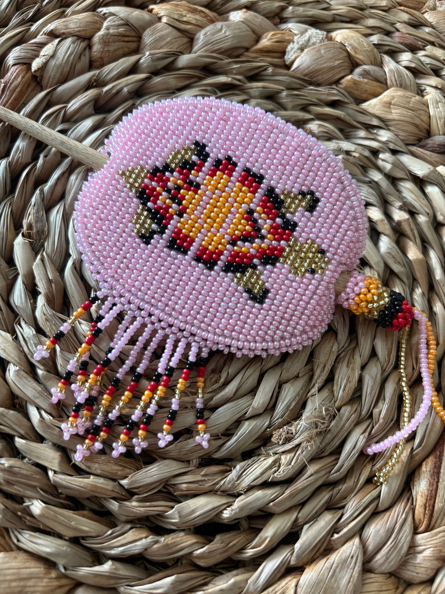 Beaded Barrette - Turtle