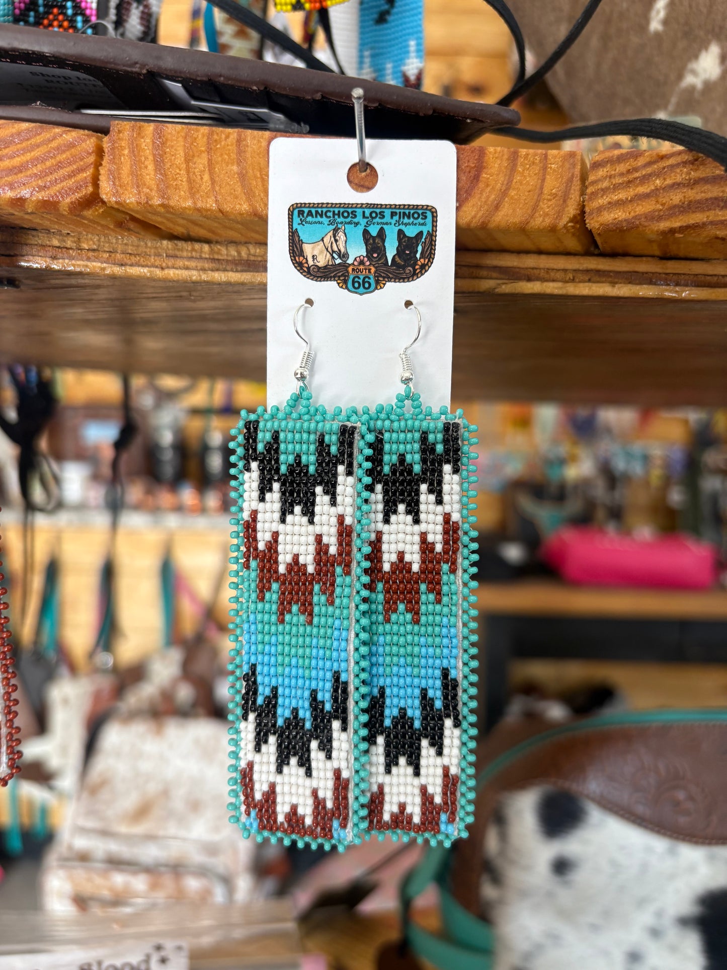 Indie Beaded Earrings - turquoise