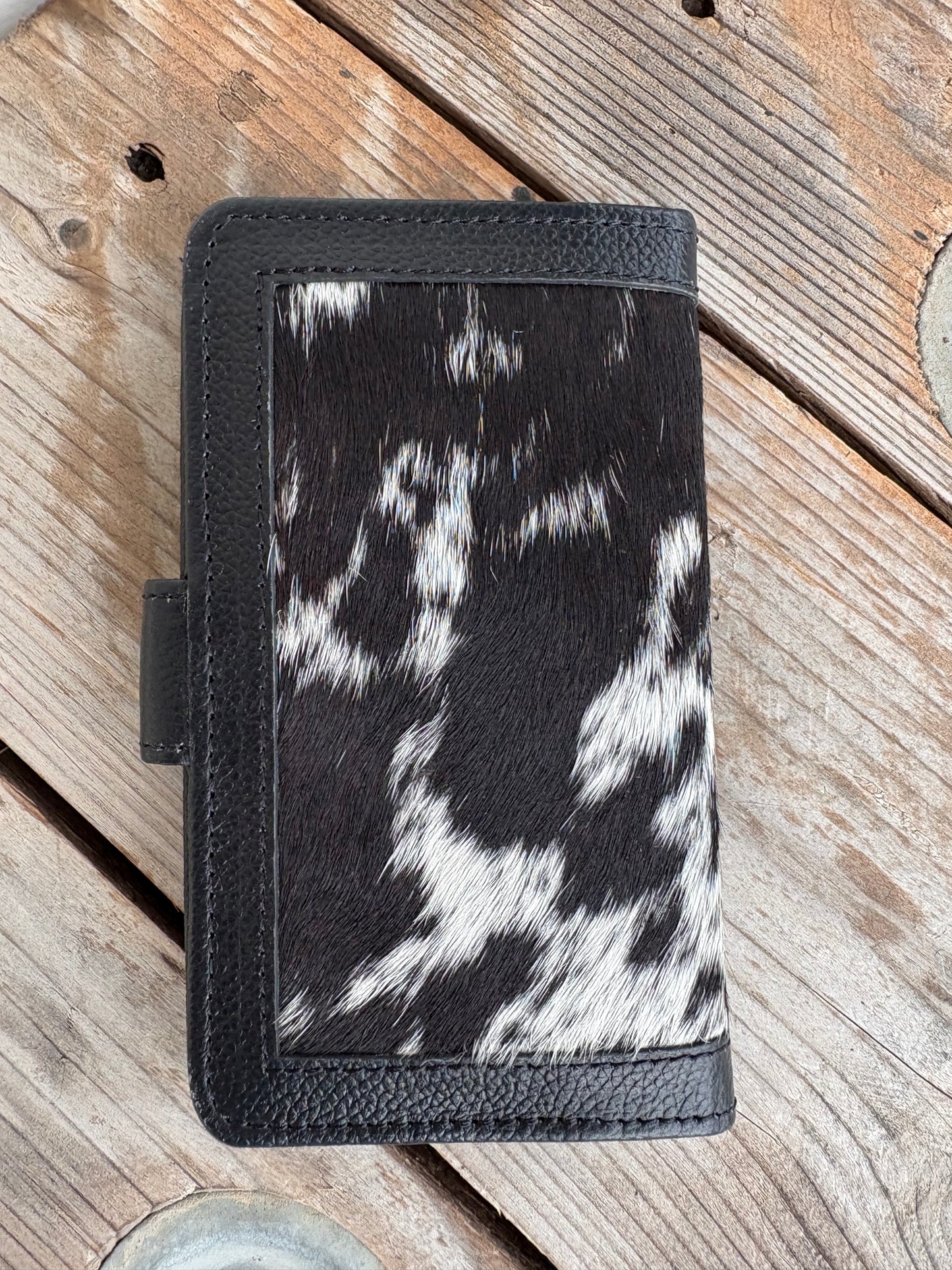 Cowhide Pocket Wallet- black