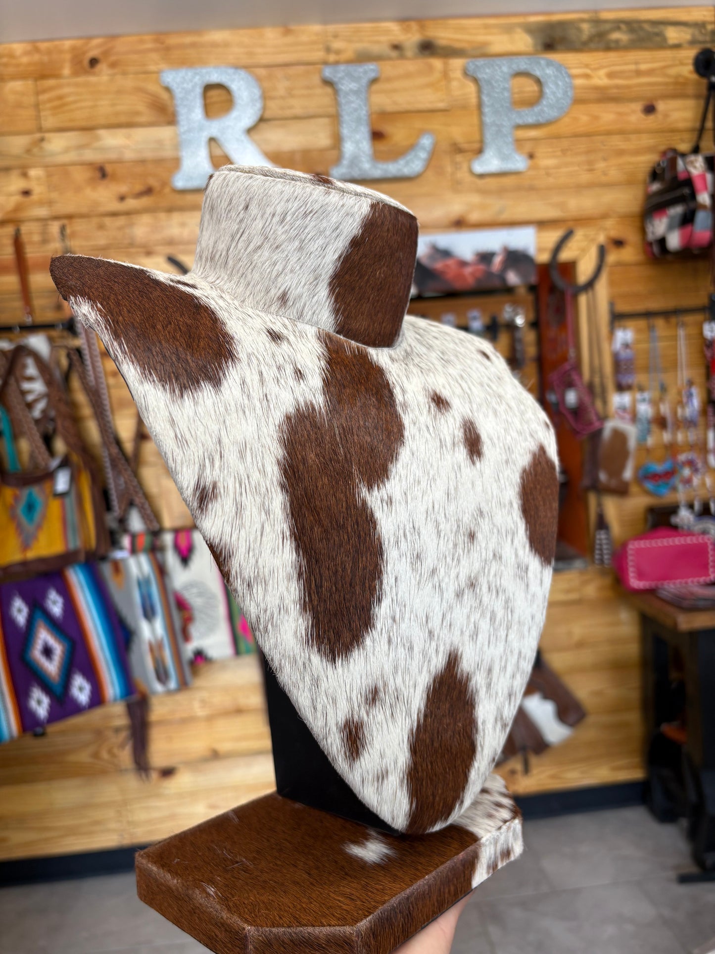 Cowhide Necklace Display