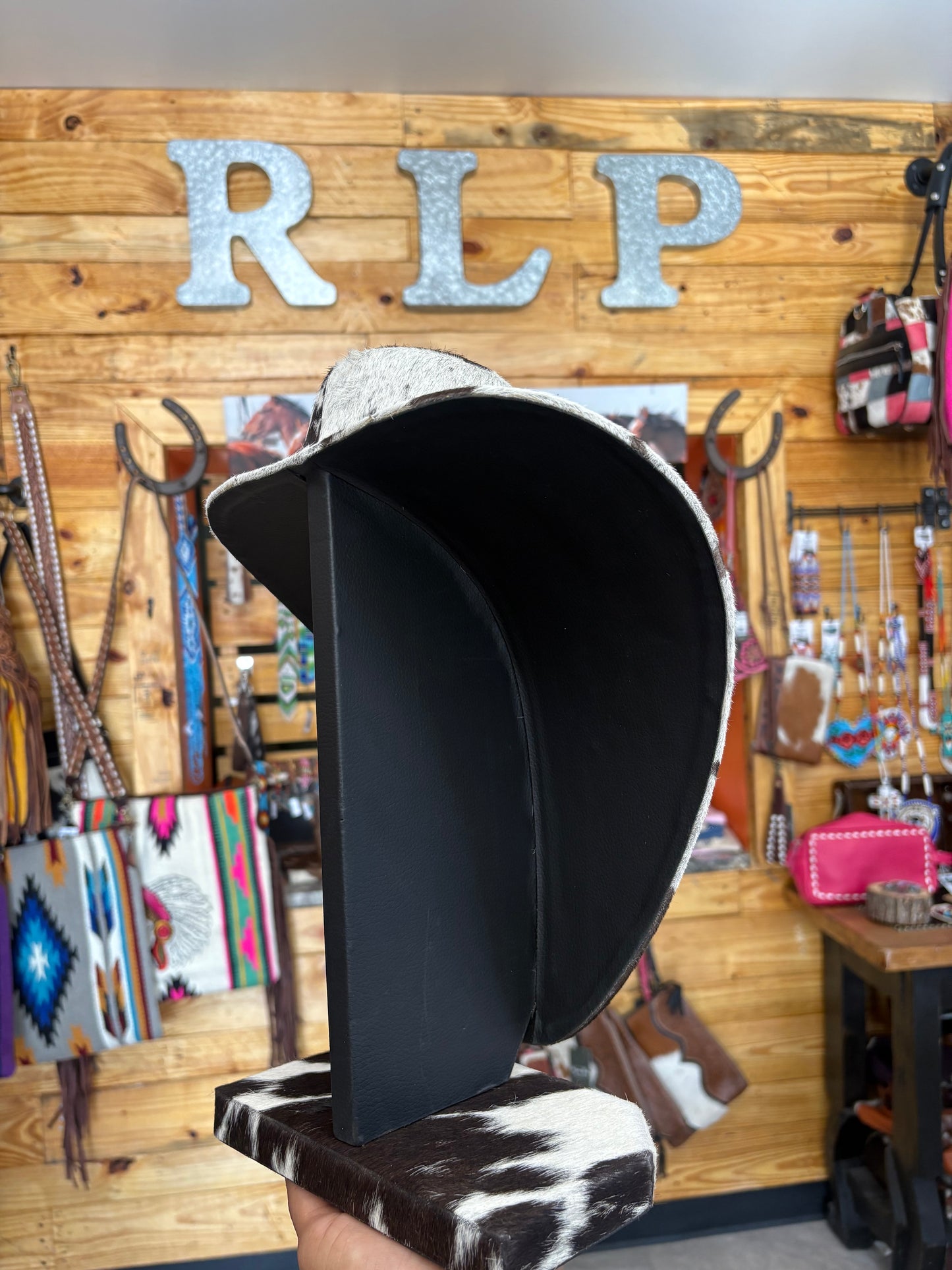 Cowhide Necklace Display