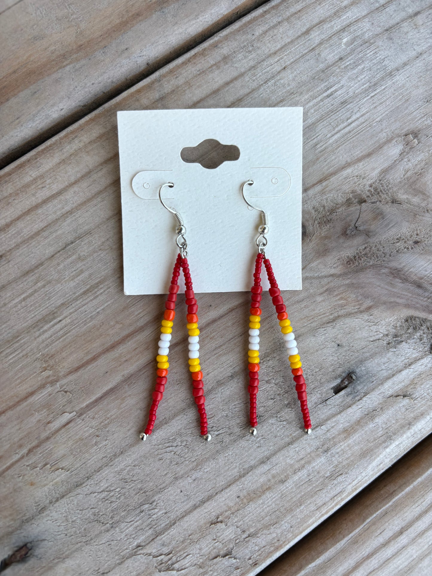 Bead Earrings - Red