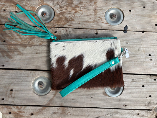Cowhide Fringe Wristlet Purse (2)