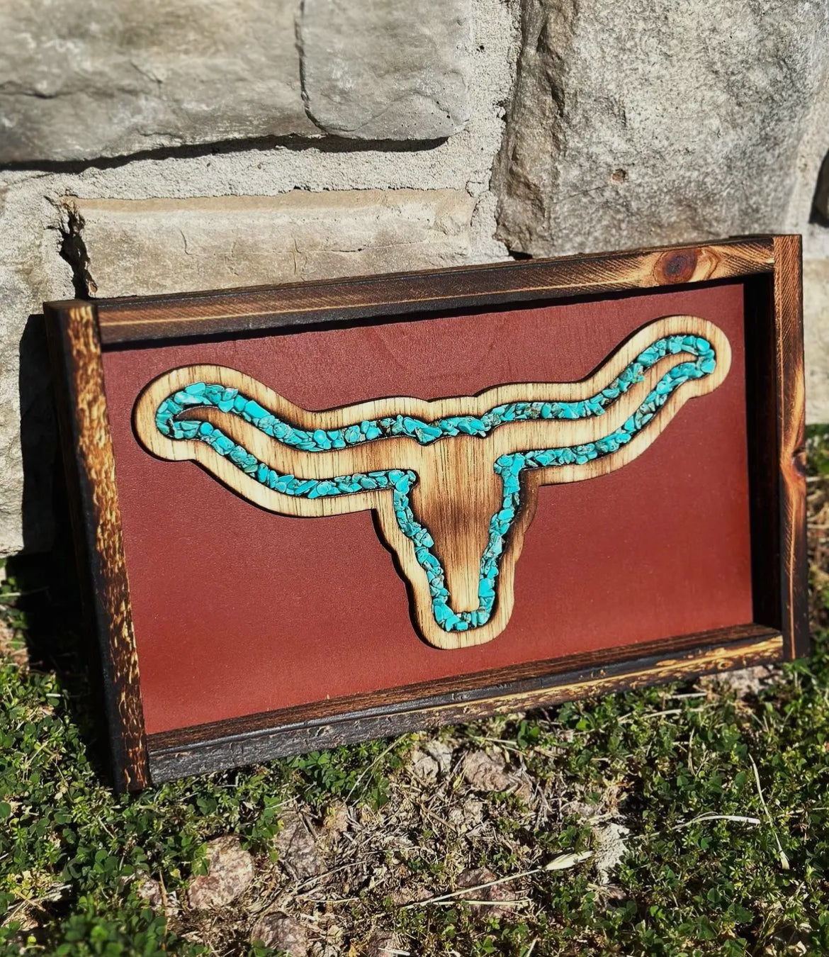 Longhorn Turquoise River Decor