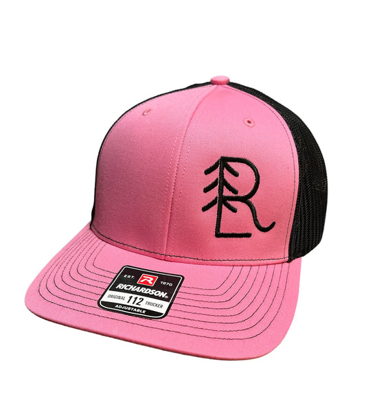 Brand Hat - hot pink black
