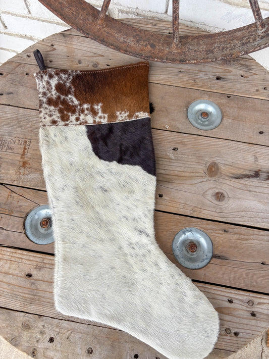 Cowhide Stocking - Brown Leather