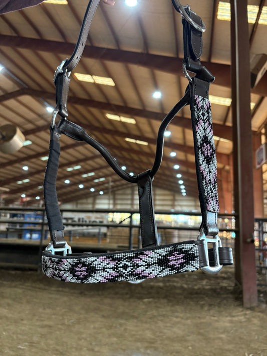 Black & Pink Horse Halter