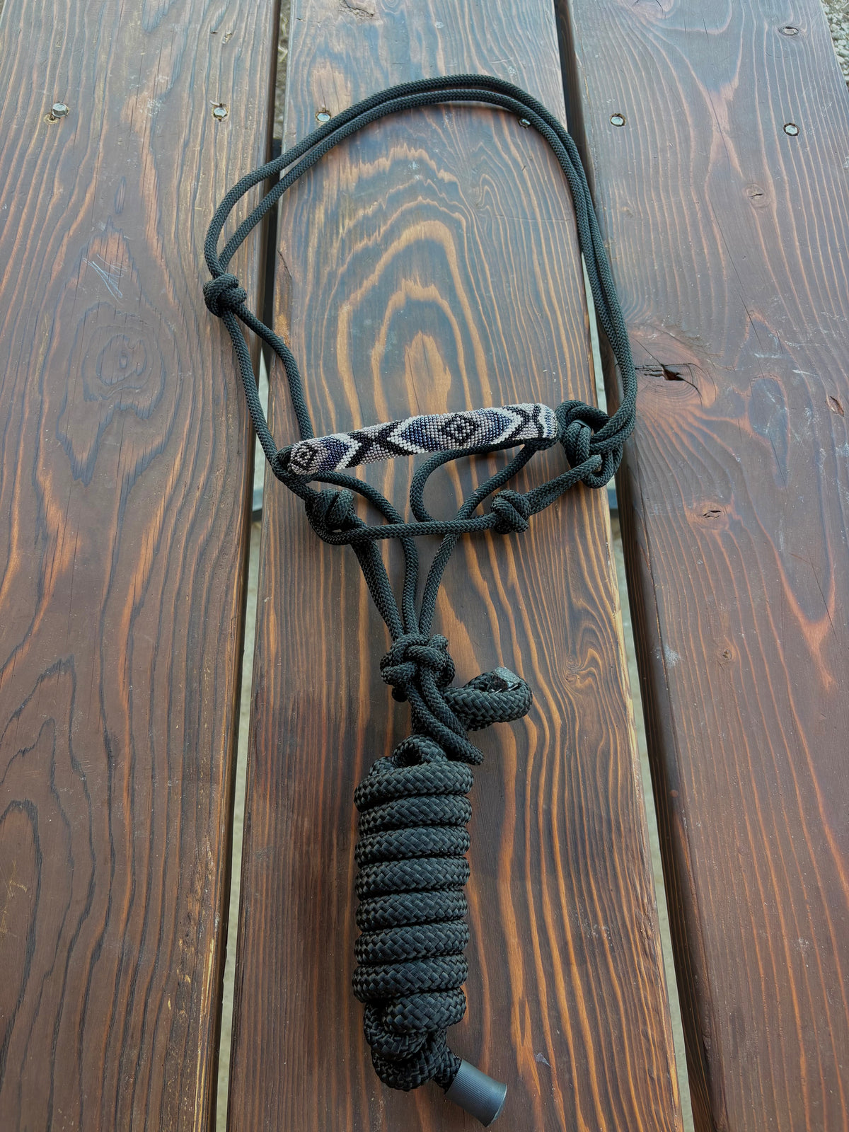 Horse Rope Halter- Black