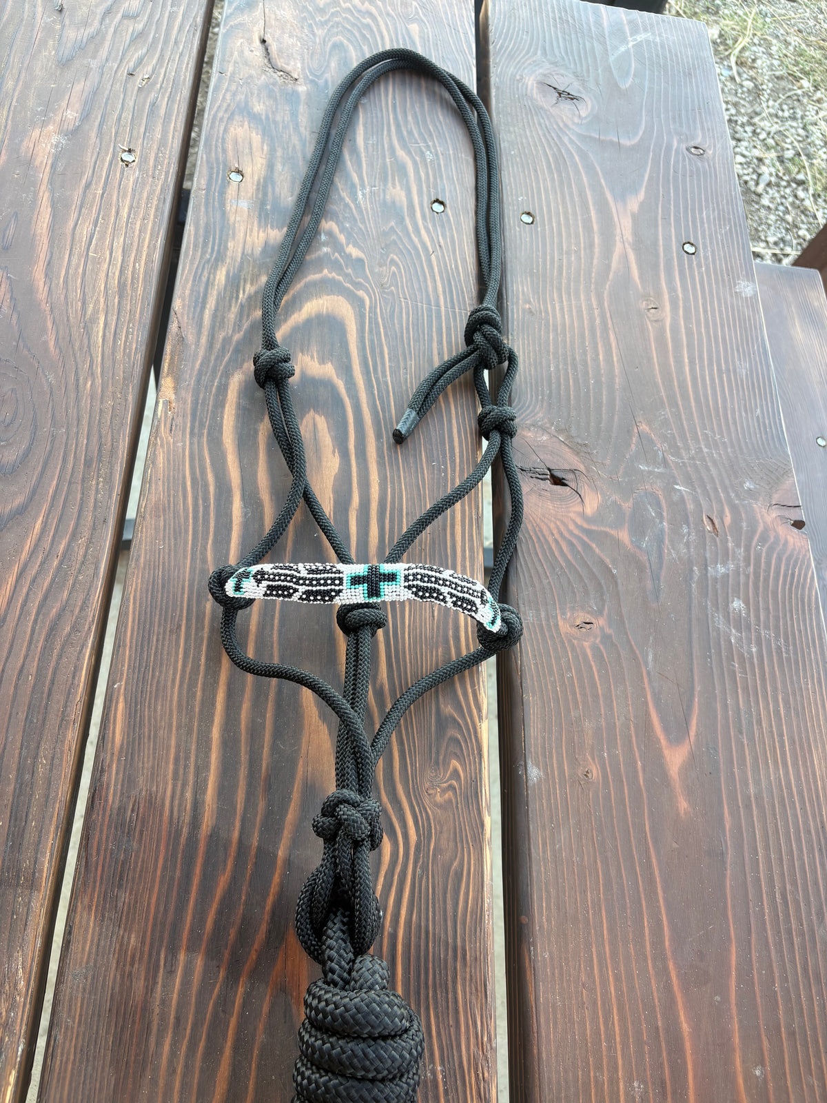 Horse Rope Halter - Black
