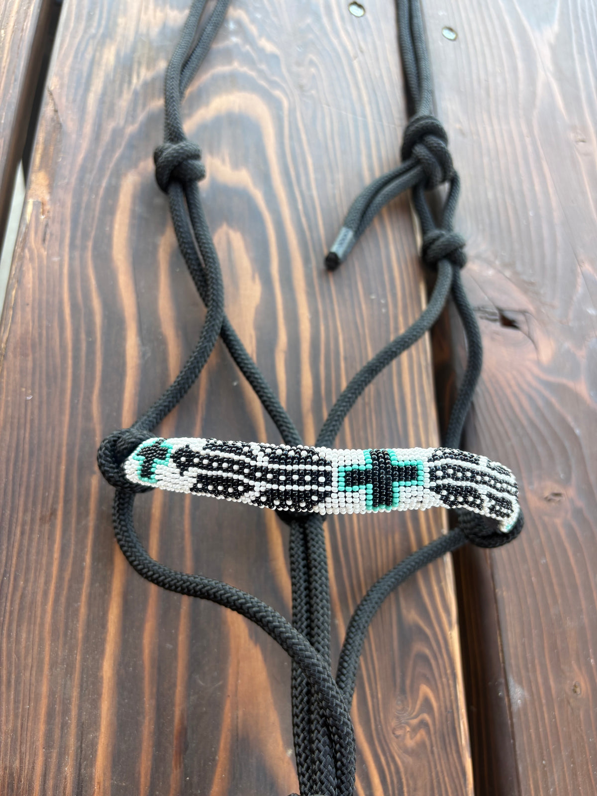 Horse Rope Halter - Black