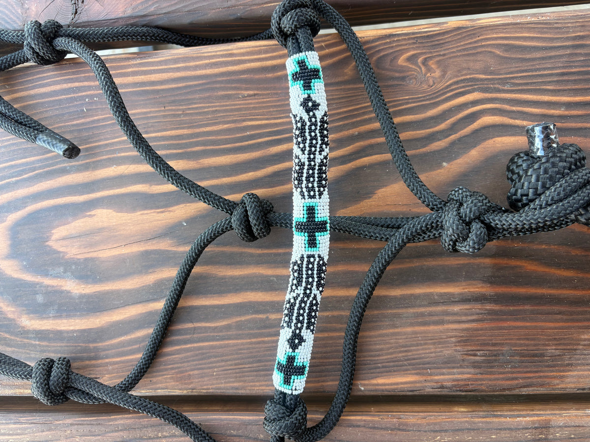 Horse Rope Halter - Black