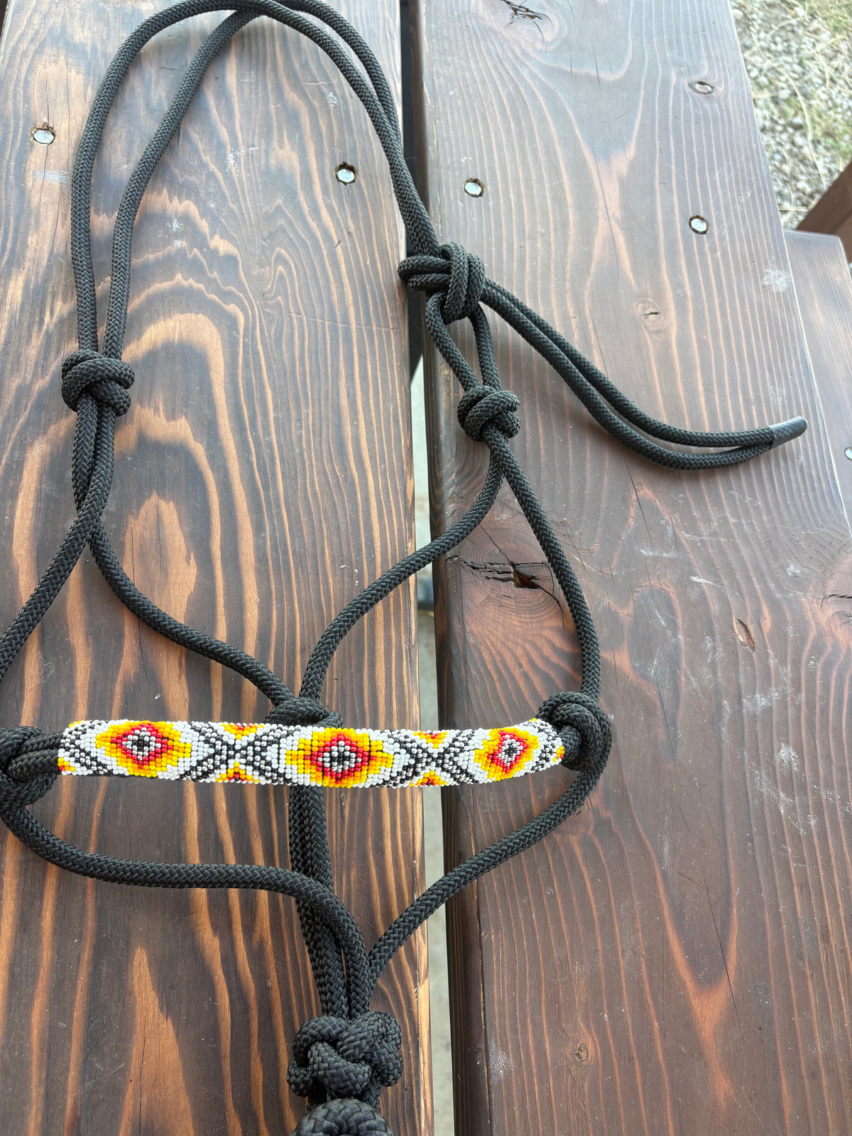 Horse Rope Halter - Black