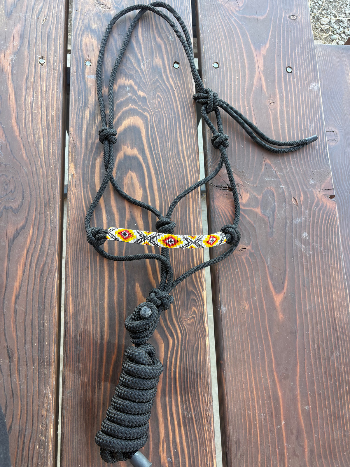 Horse Rope Halter - Black