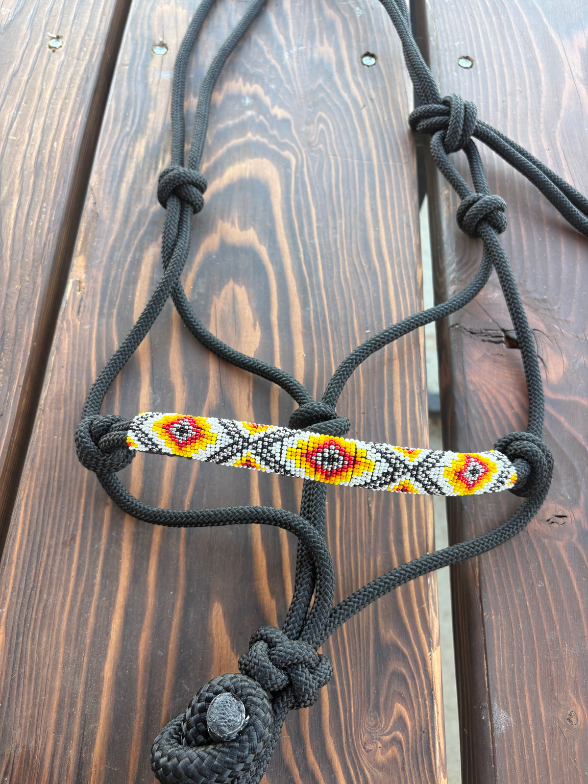 Horse Rope Halter - Black