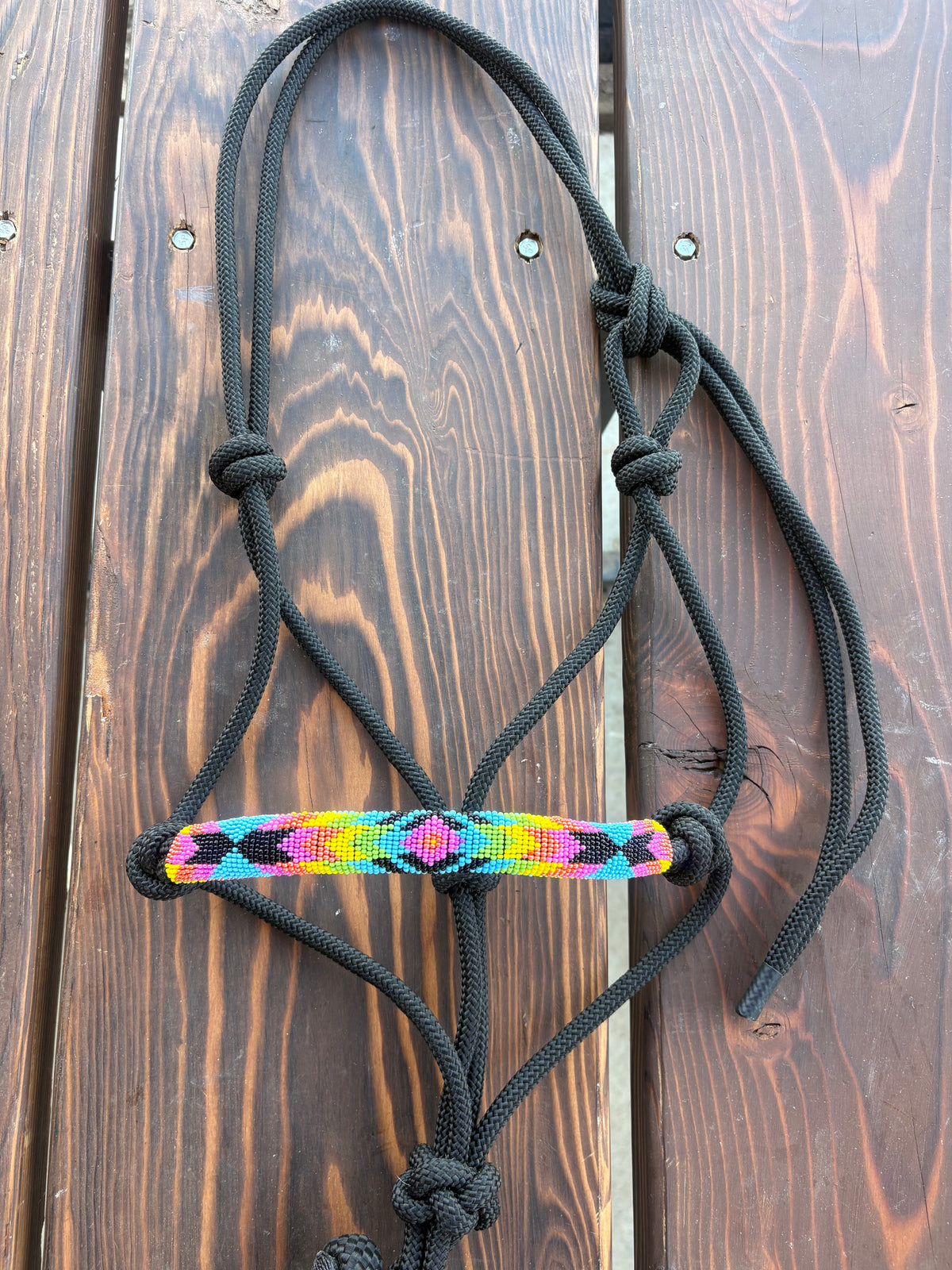Horse Rope Halter - Black