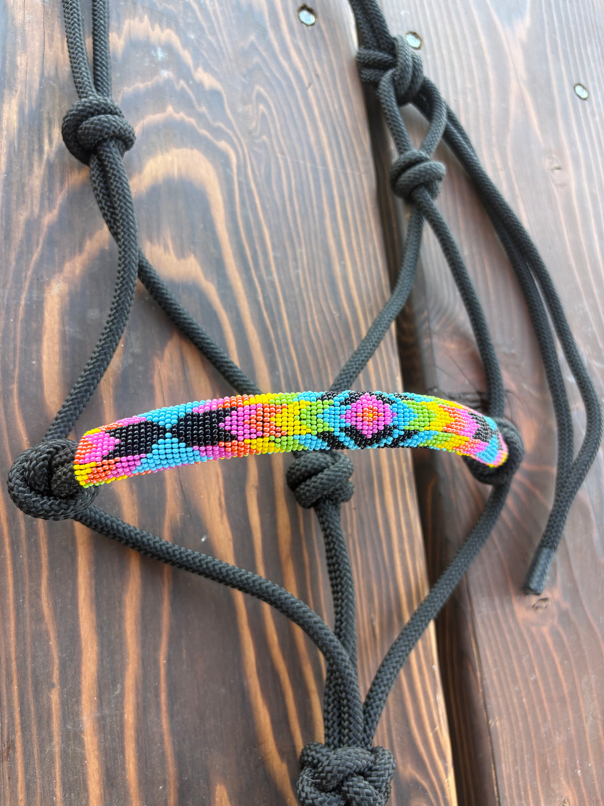 Horse Rope Halter - Black