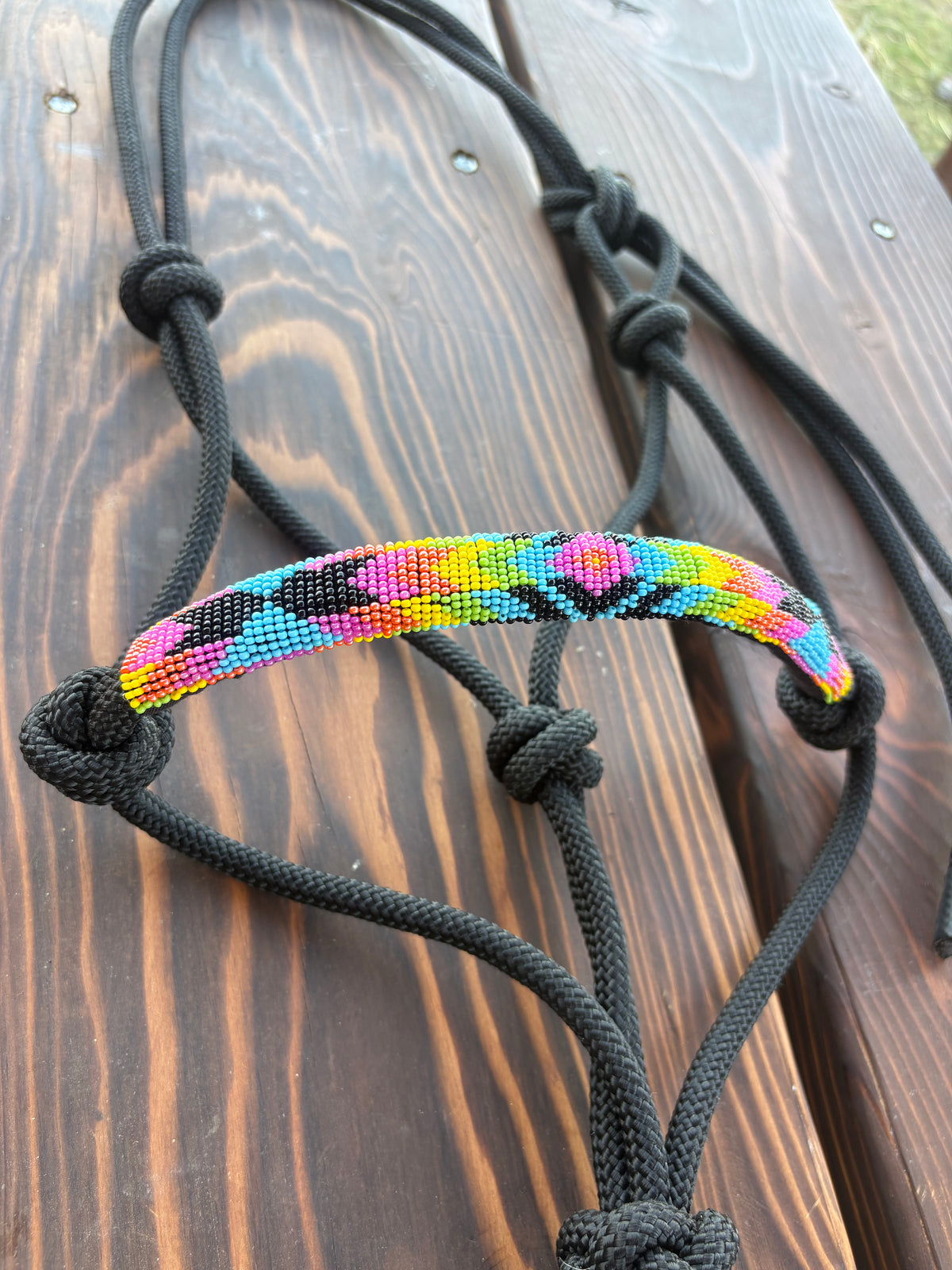 Horse Rope Halter - Black