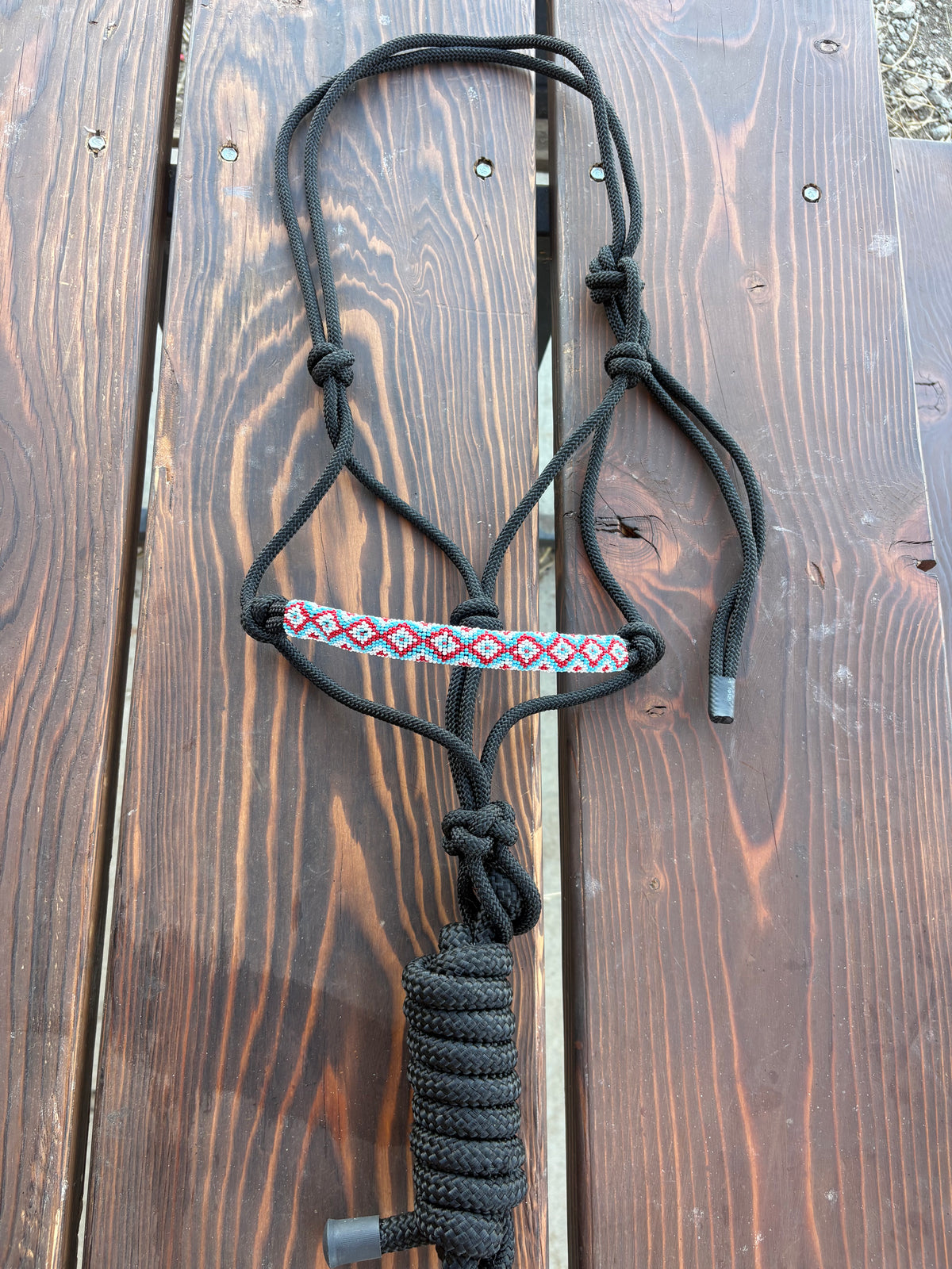 Horse Rope Halter - Black