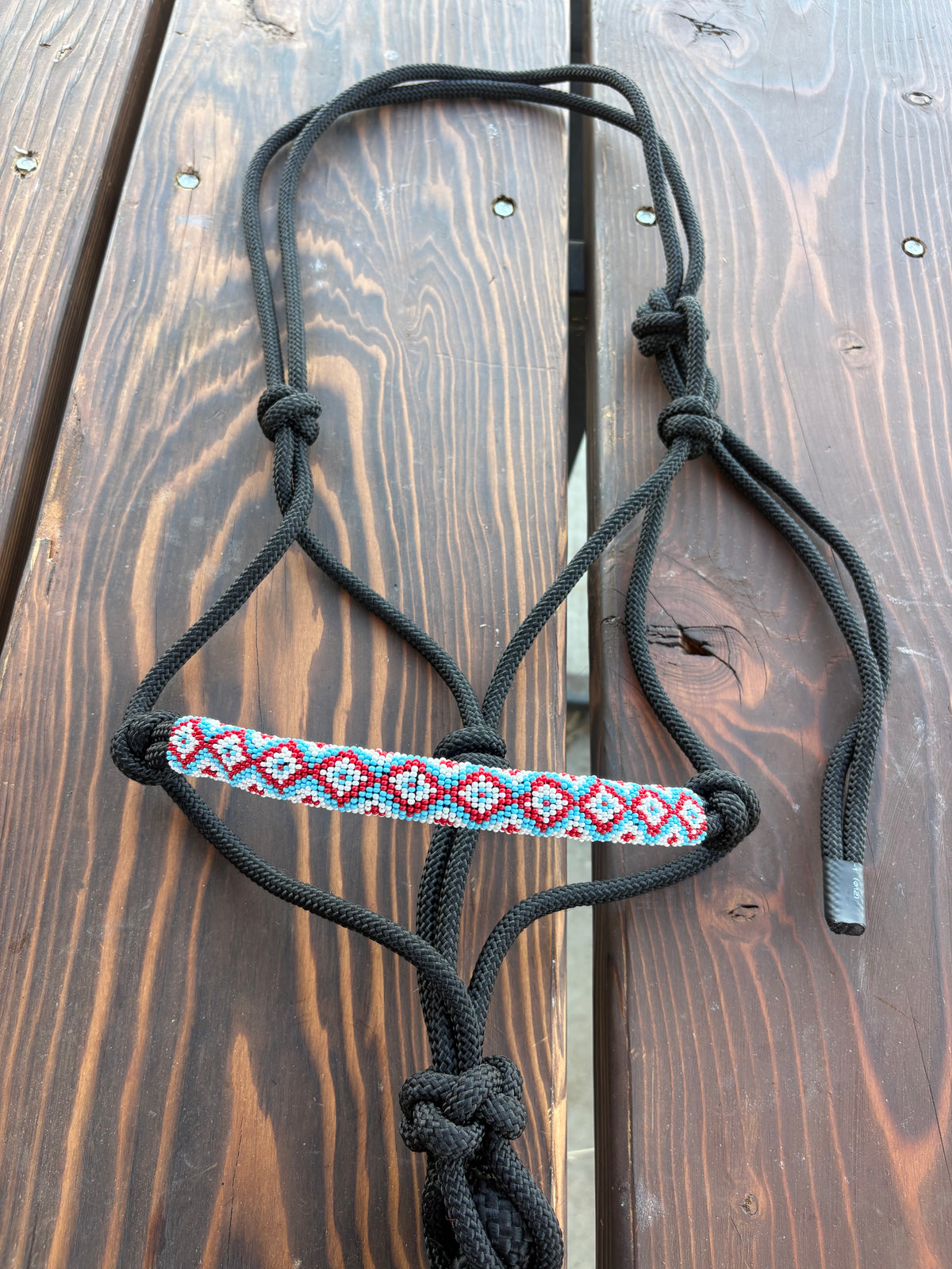 Horse Rope Halter - Black