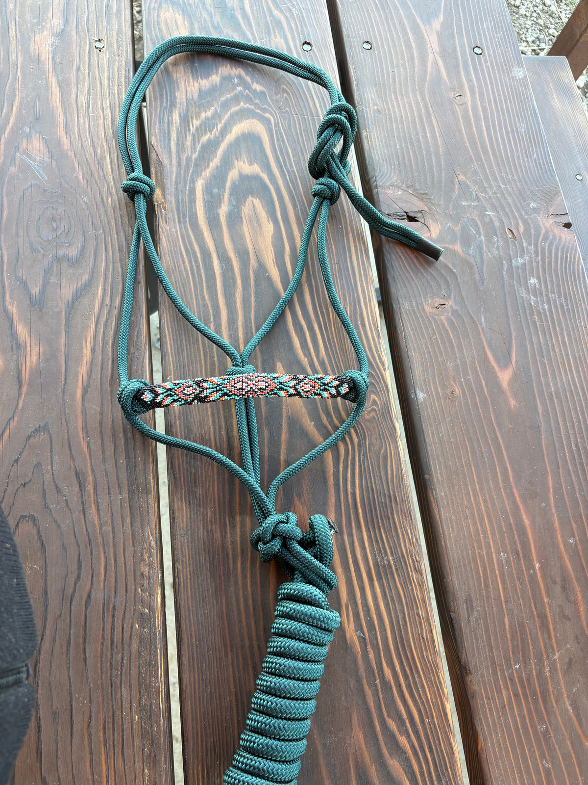 Horse Rope Halter - Forest Green