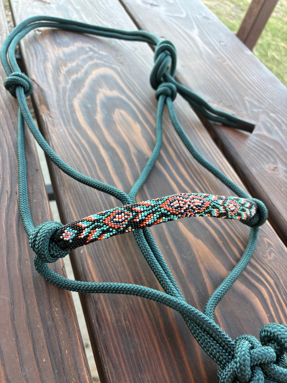 Horse Rope Halter - Forest Green