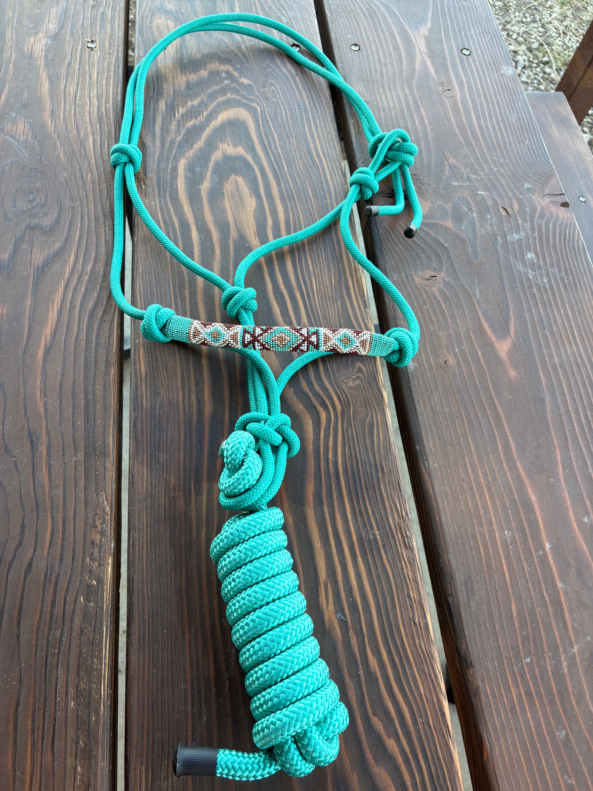 Horse Rope Halter - Turquoise