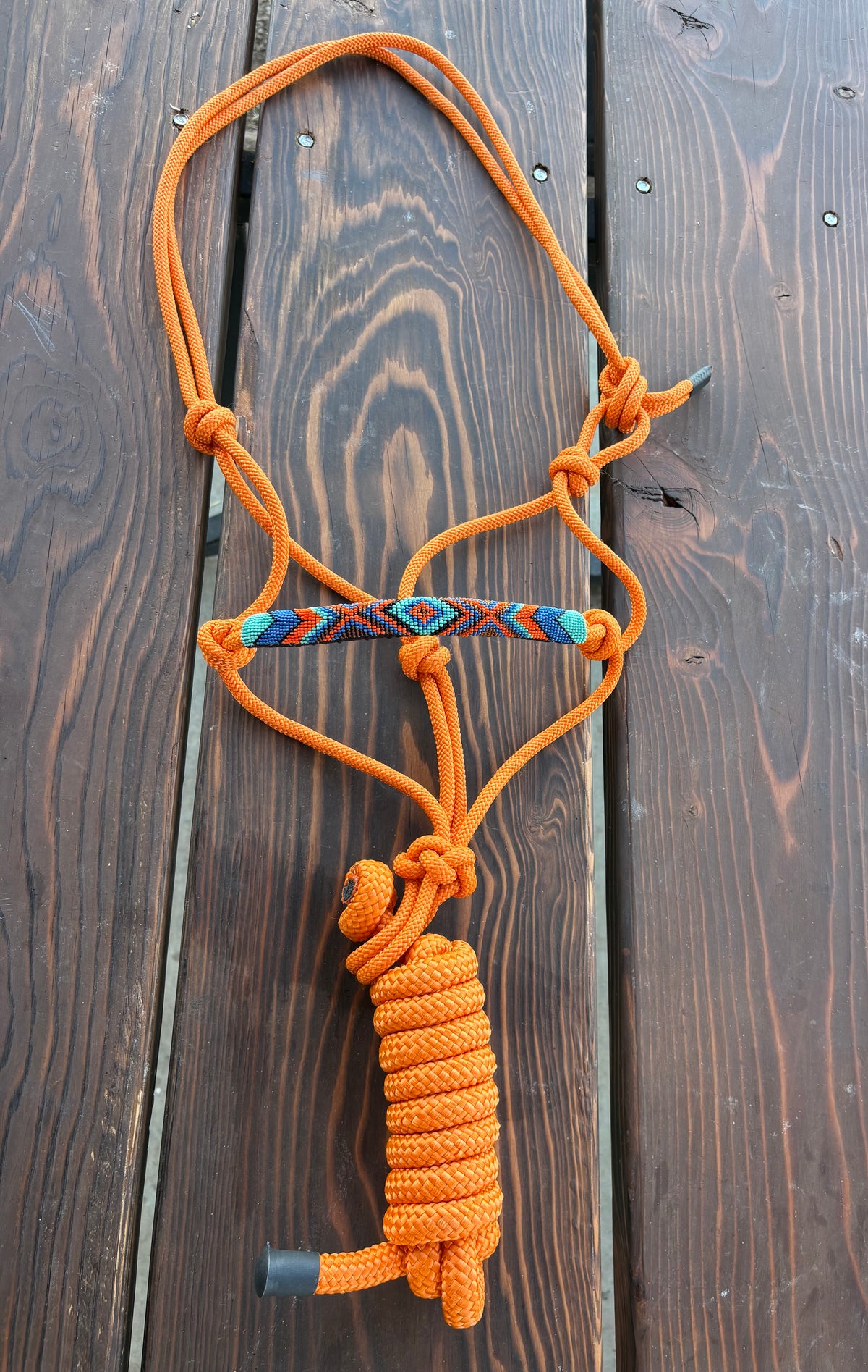 Horse Rope Halter - Orange