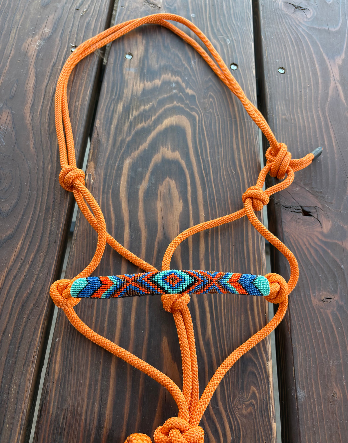 Horse Rope Halter - Orange