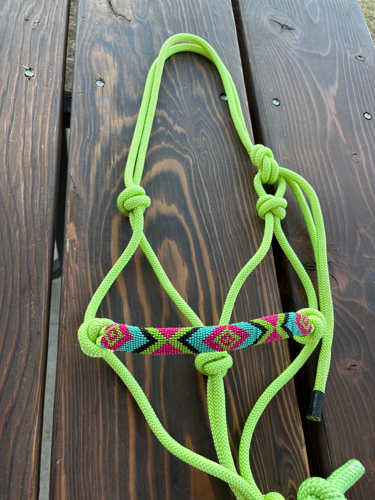 Horse Rope Halter - Neon Green