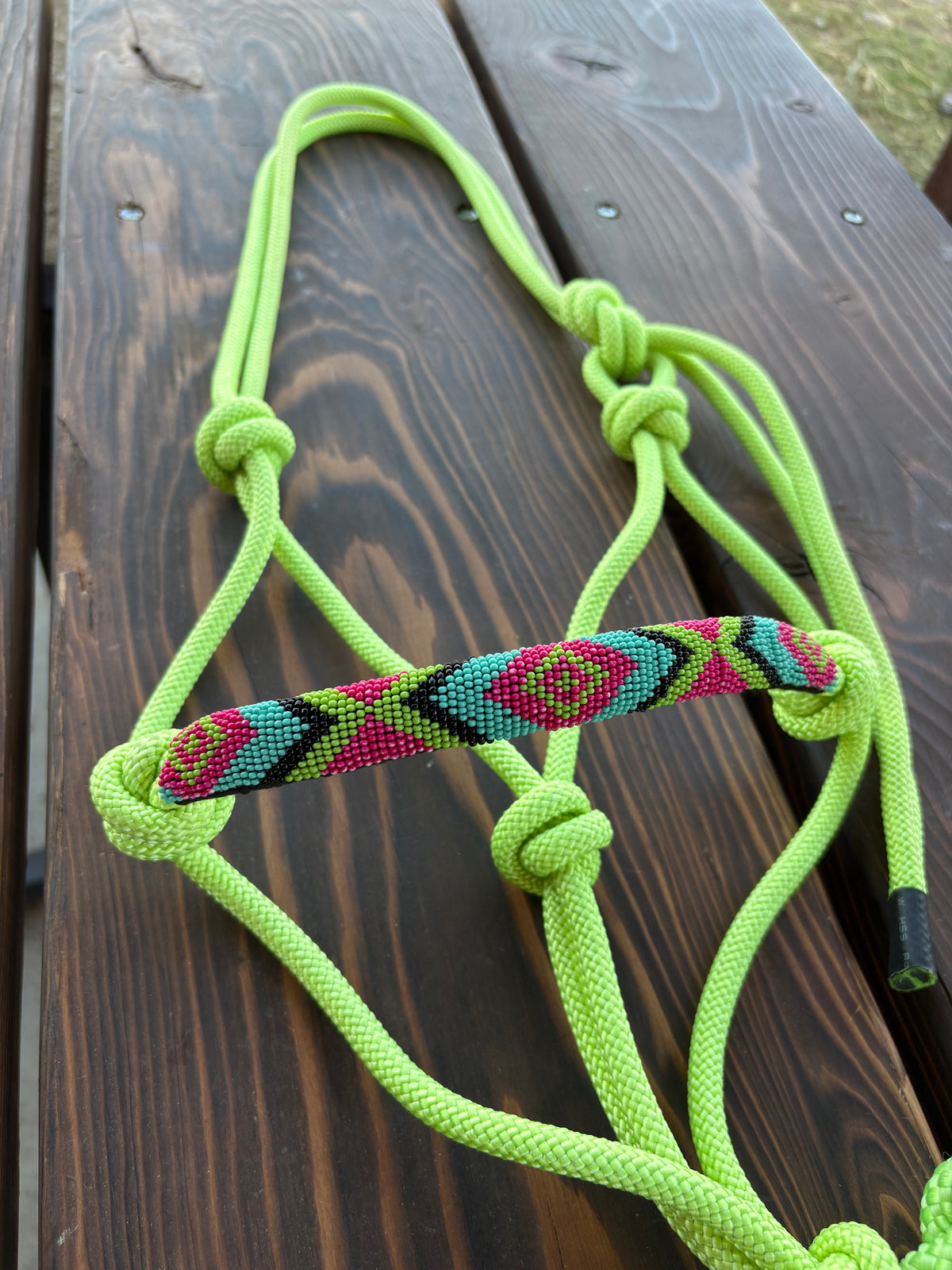 Horse Rope Halter - Neon Green